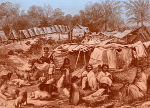 Panama landsby, sent på 1800-tallet.