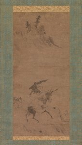 Su Shi Riding a Donkey, tidlig på 1400-tallet. av Bokudo Sojun
