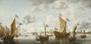 Frakt på Schelde utenfor Antwerpen