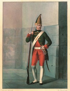 Grenadier fra Izmailovsky-regimentet i 1762, slutten av 1830-årene