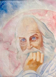 Portrett av den amerikanske poeten Walt Whitman