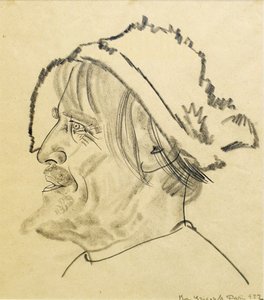 Konstantin Stanislavsky som Satin i stykket The Lower Depths av M. Gorky, 1922 av Boris Dmitrievich Grigoriev