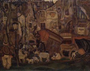 Gamle Paris, 1913 av Boris Dmitrievich Grigoriev