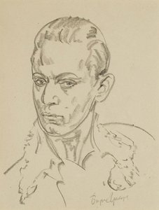 Portrett av ballettdanseren og koreografen Sergey Lifar 1905-1986 av Boris Dmitrievich Grigoriev