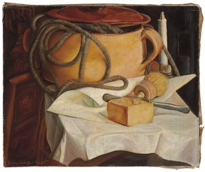 Stilleben med stearinlys av Boris Dmitrievich Grigoriev