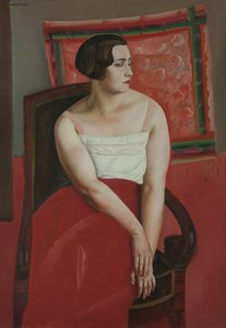 Portrett av en ung kvinne. av Boris Dmitryevich Grigoriev