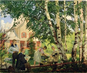 Hjemme, 1914-18 av Boris Mikhailovich Kustodiev