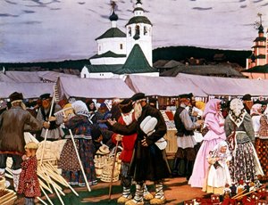 Rettferdig av Boris Mikhailovich Kustodiev