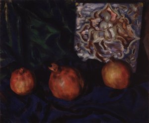 Stilleben. Granatepler, 1910 av Boris Mikhailovich Kustodiev