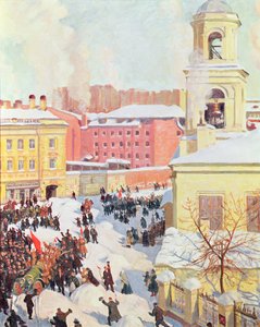27. februar 1917 av Boris Mikhailovich Kustodiev