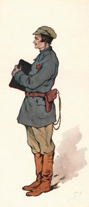 En sovjetisk kommissær (farge litho)
