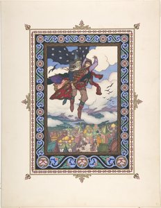 Illustrasjon til eventyret Marya Morevna, ca. 1925 av Boris Vasilievich Zvorykin