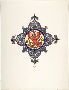 The Firebird as Tsarevna - Firebird as Tsarevna av Zvorykin, Boris Vasilievich (1872-etter 1935), ca. 1925 - Fargelitografi - Privat samling av Boris Vasilievich Zvorykin