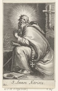 Sankt Ammonius den store som eremitt S. Ammon Nitriota (tittel på objekt) Eremitter (serietittel) Sacra eremvs ascetarvm (serietittel)