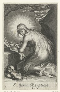 Saint Mary of Egypt som eremittinne Eremittinner (serietittel) Sacra Eremus Ascetriarum (serietittel) av Boëtius Adamsz. Bolswert