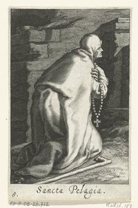 Saint Pelagia av Antiokia som eremittinne Sancta Pelagia (tittel på objekt) Eremittinner (serietittel) Sacra Eremus Ascetriarum (serietittel)