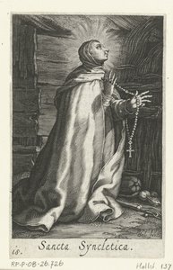 Saint Syncletica av Alexandria som eremittinne Sancta Syncletica (tittel på objekt) Eremittinner (serietittel) Sacra Eremus Ascetriarum (serietittel)