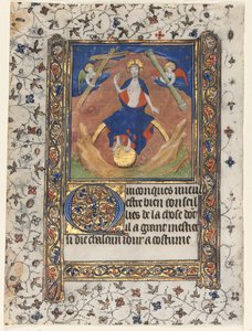 Blad fra en timebok: Kristus i dommen, ca. 1415. av Boucicaut Master