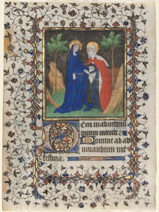 Blader fra en timebok: The Visitation and Christ in Judgment, ca. 1415. av Boucicaut Master