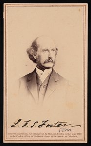 Portrett av LaFayette Sabine Foster 1806-1880, før 1869. av Brady
