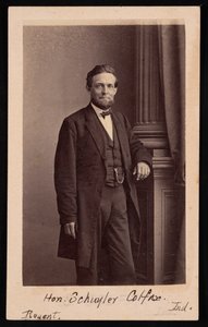 Portrett av Schuyler Colfax 1823-1885, før 1885.