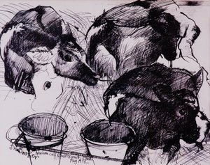 Kalver, fuktige, nyfødte, 1978 av Brenda Brin Booker