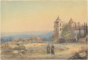 Santa Barbara kirke av British 19th Century