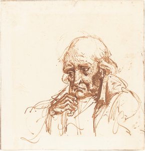 Leder av en gammel mann av British 19th Century