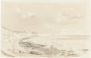 Sea Coast Scene av British 19th Century