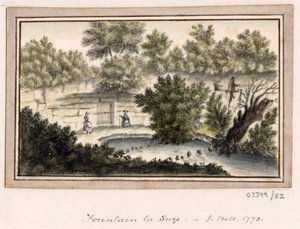 En serie skisser, utsikter i Storbritannia, kontinentet og Amerika 1772-1778 (akvarell) av British School
