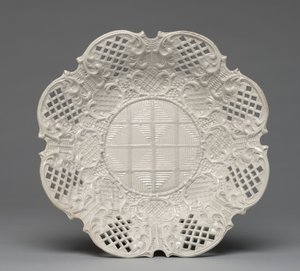 Plate, produsert av en Staffordshire Factory, England, ca. 1760 av British School