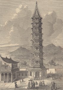 Porselenstårnet i Nanjing (gravering) av British School