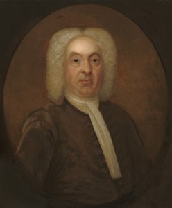 Portrett av en gentleman, ca. 1720–1740 (olje på lerret) av British School