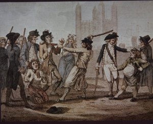 Royal Navy pressegjeng, som håndhever rekruttering av sjømenn av British School
