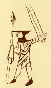 Skotsk fotsoldat under Edward I av British School