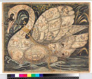 The Noble game of the Swan: Spillebrett med 19 rom