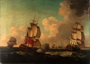 Erobringen av «Alcide» og «Lys», 8. juni 1755 av British School