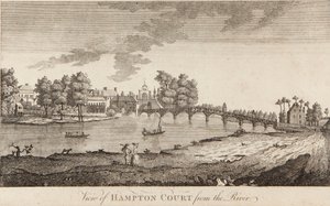 Utsikt over Hampton Court fra elven av British School