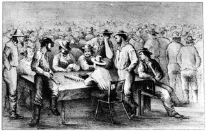 Gambling i gruvene, Monte, California, 1800-tallet 1937.