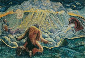 Å bli og gå bort, ca. 1920 (olje på lerret)