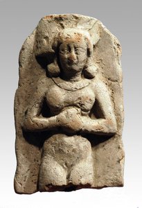 Figur av Asherah, kanaanittisk, 999–600 f.Kr. (leire)