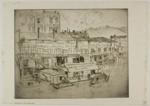 Das Bootshaus am Willamette von Bror Julius Olsson Nordfeldt