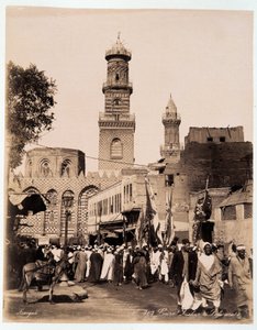 Fest i Kairos gater - fotografi av Zangali-brødrene, sent på 1800-tallet