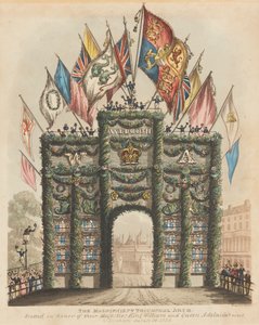 Triumfbue for kong William IV og dronning Adelaide av Bruce Brighton