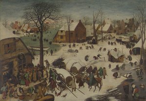 Folketellingen i Betlehem Nummereringen i Betlehem, 1566 av Bruegel