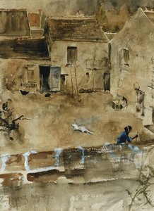 En gårdsplass i Grez-Sur-Loing av Bruno Andreas Liljefors