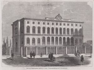 New Institute of Pathology, Leipzig, Tyskland (gravering) av Bruno Heinrich Strassberger