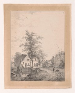 Landevei med hus Landskap (serietittel) av Bruno van Straaten (I)