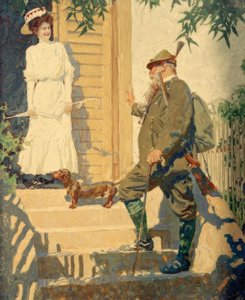 Prins Regent Luitpold av Bayern med en ung dame av Brynolf Wennerberg
