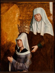 Guillemette de Vergy og hennes skytshelgen, muligens Elizabeth av Ungarn av Burgundian